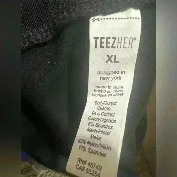 🟣Teez Her Black Tummy Control Leggings XL - Picture 3 of 3